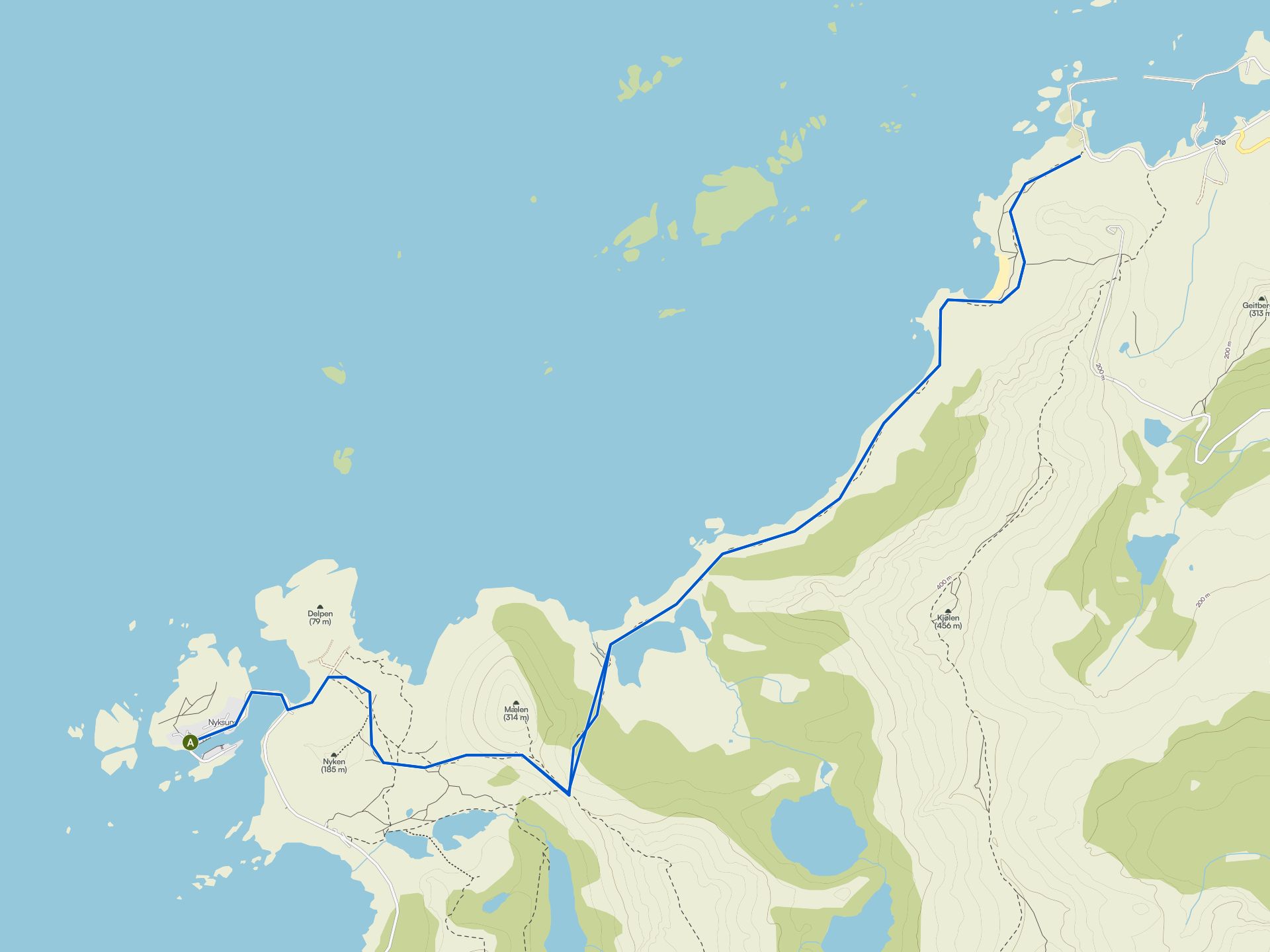 Die schönsten Wanderungen ab Bushaltestelle im Stø / Nyksund ...